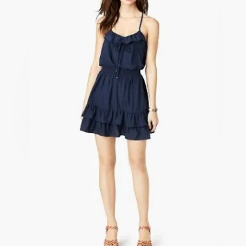 Juicy Couture Navy Ruffle Mini Dress